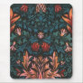 Vintage Rich Blue and Rose Design Mouse Pad Vintage Rich Blue and Rose Design Mouse Pad