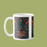 Vintage Rich Blue and Rose Design Mug