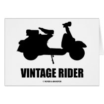 Vintage Rider (Motor Scooter Silhouette) cards