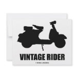 Vintage Rider (Motor Scooter Silhouette) Custom Invites