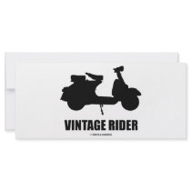 Vintage Rider (Motor Scooter Silhouette) rack cards by wordsunwords Vintage Rider (Motor Scooter Silhouette) rack cards