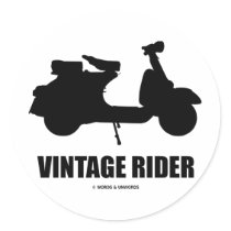 Vintage Rider (Motor Scooter Silhouette) stickers