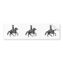 Vintage Rider On A Horse Bumper Stickers
