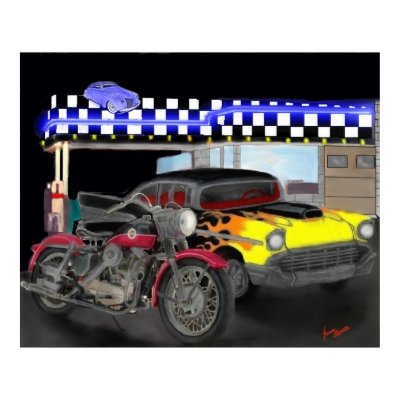vintage rides poster by dixonarts