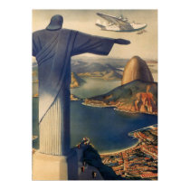 Vintage Rio De Janeiro, Christ the Redeemer Statue Print
