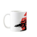 Vintage Rising Sun Japanese Mug by ruderetro Vintage Rising Sun Japanese Mug