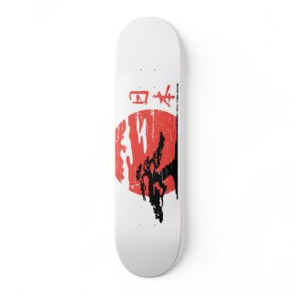 Vintage Rising Sun SkateBoard skateboard