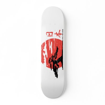 Vintage Rising Sun SkateBoard by ruderetro