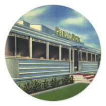 Vintage Roadside Diner Restaurant Stickers