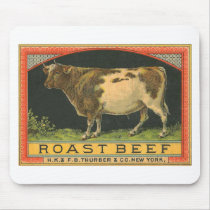 Vintage Roast Beef Advertisement Mouse Mats