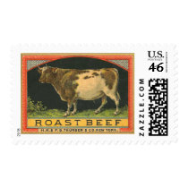 Vintage Roast Beef Advertisement Postage Stamps