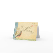 Vintage Robin Mother's Day Greeting Card