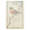 Vintage Robin Stationery by Customizables Vintage Robin Stationery