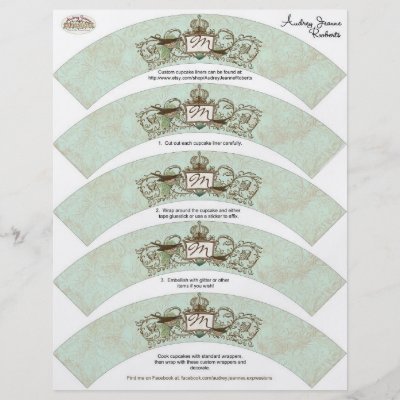 This Wedding Reception or Bridal Shower Cupcake Wrapper is two sided and is