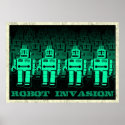 vintage robot invasion posters