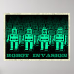 vintage robot invasion posters