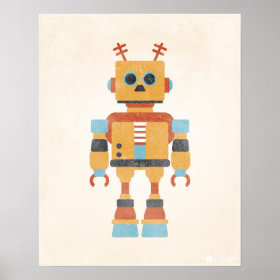 Vintage Robot Poster