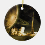 Vintage Rocket Launch Ornament