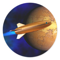 vintage rocket sticker