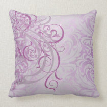 Vintage Rococo Pink Flourish Pillow