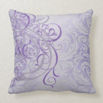 Vintage Rococo Purple Flourish Pillow