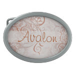 Vintage Rococo Women's Orange Scroll Belt Buckle