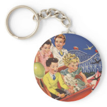 Vintage Roller Coaster Ride keychains