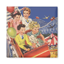 Vintage Roller Coaster Ride magnets