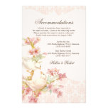 Vintage Romantic Birds in Love Wedding Directions Customized Stationery