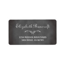 Vintage romantic chalkboard custom return address custom address label