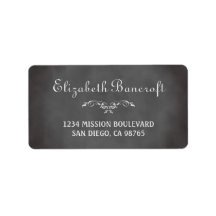 Vintage romantic chalkboard custom return address custom address label