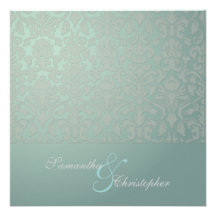Vintage + Romantic Damask Wedding Invitations