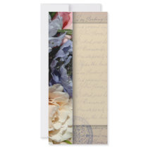 Vintage, romantic flower design customized rack card
