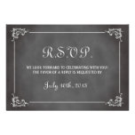 Vintage romantic gray chalkboard wedding response invite at Zazzle