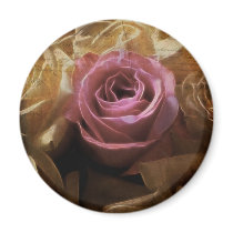 Vintage Romantic One of a Kind Love, A Single Rose Magnets