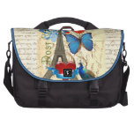 Vintage romantic Paris, & butterflies Laptop Computer Bag