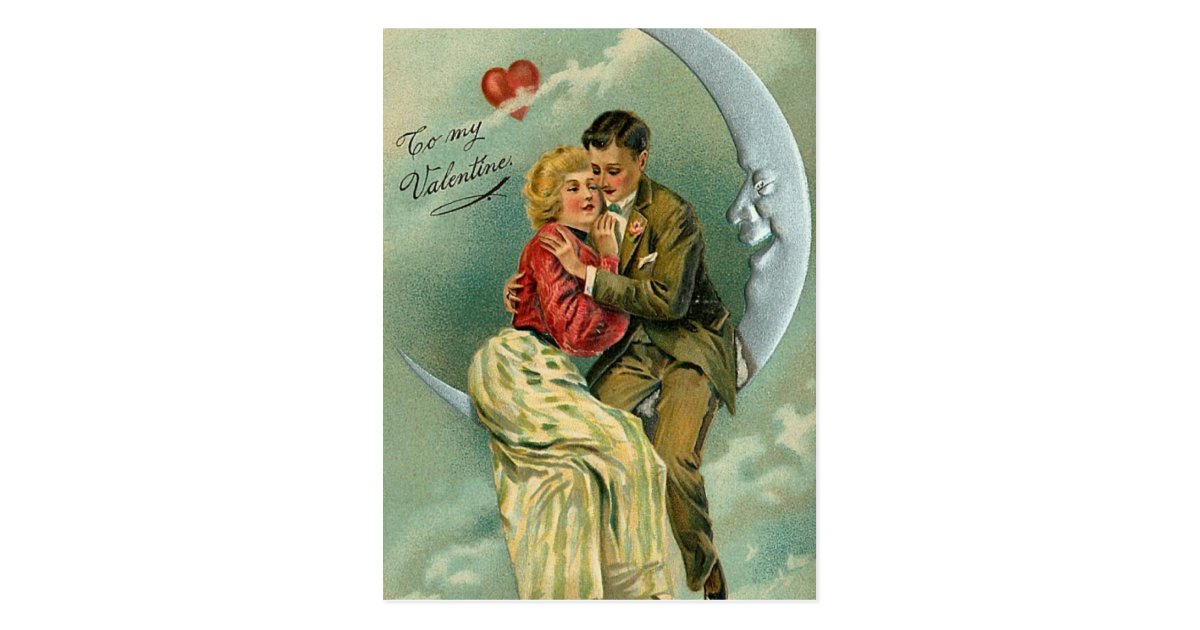 Vintage Romantic Valentine 5 Postcard Zazzle