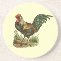 Vintage Rooster Coaster