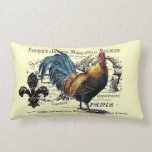 Vintage Rooster Collage Throw Pillows