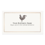 Vintage Rooster Etching Business Card
