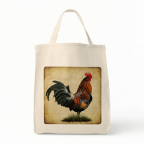 Vintage Rooster Grocery Bag
