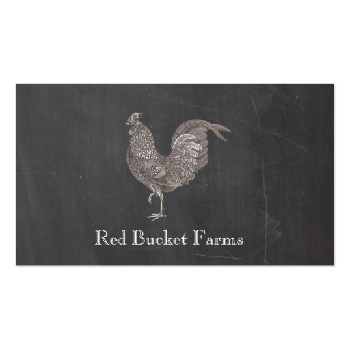 Vintage Rooster Personal Chef Business Cards (front side)