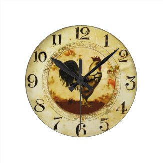 Vintage Rooster Wallclock