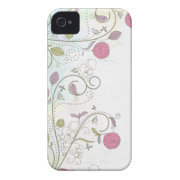 Vintage rose bud floral swirls iphone 4 case casematecase