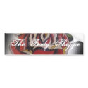VINTAGE ROSE-bumper sticker 11x3 bumper stickers