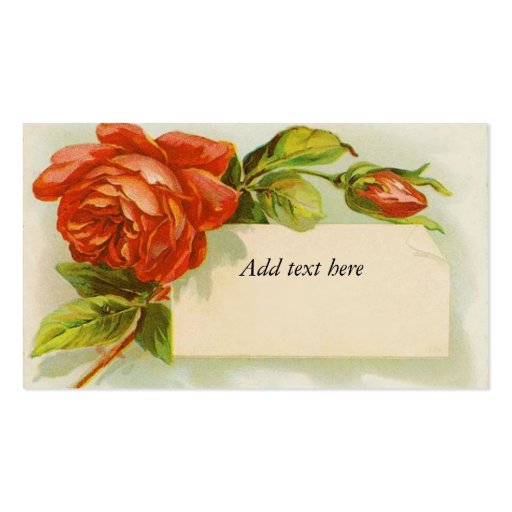 Vintage Rose Business card (front side)