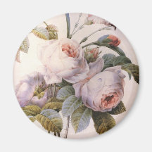 Vintage Rose, Carnation Bouquet Refrigerator Magnet