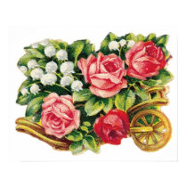 Vintage Rose Cart Poster posters by vintagegiftmall Vintage Rose Cart Poster posters
