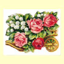 Vintage Rose Cart Poster posters by vintagegiftmall Vintage Rose Cart Poster posters