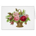 Vintage Rose Flower Basket cards by Flag_Maker Vintage Rose Flower Basket cards